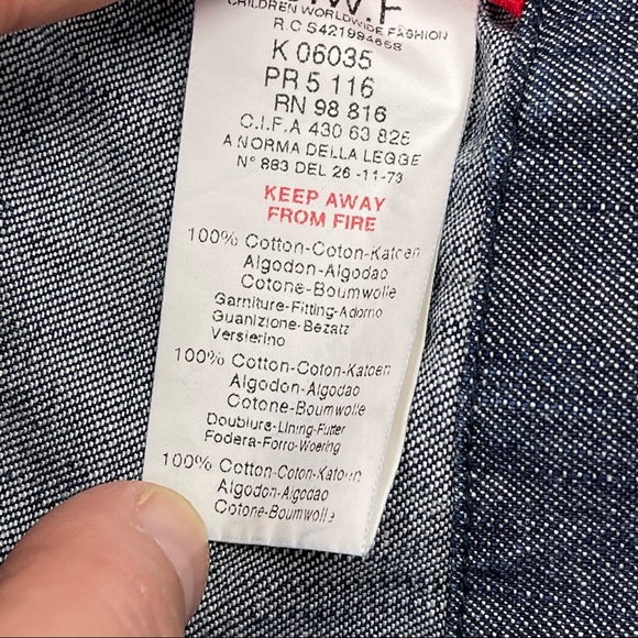 KENZO Junior Denim Jean Designer Top Embroidery 3T - Picture 14 of 15